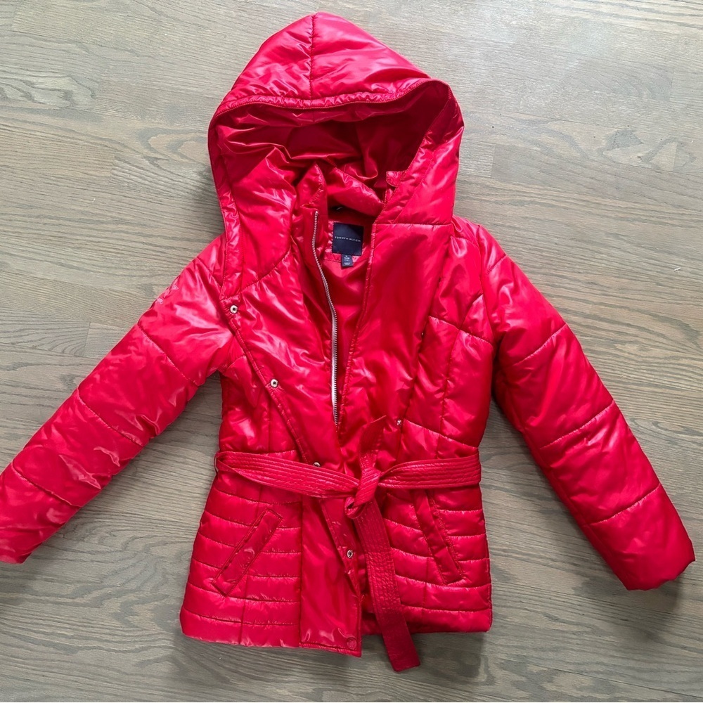 Tommy Hilfiger Girl’s XL Bright Red Puffer Coat